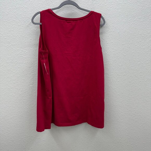 Catherines Suprema Red Soft Cotton Stretch Tank Top Shirt Womens 2X 22/24 NEW - Picture 6 of 8